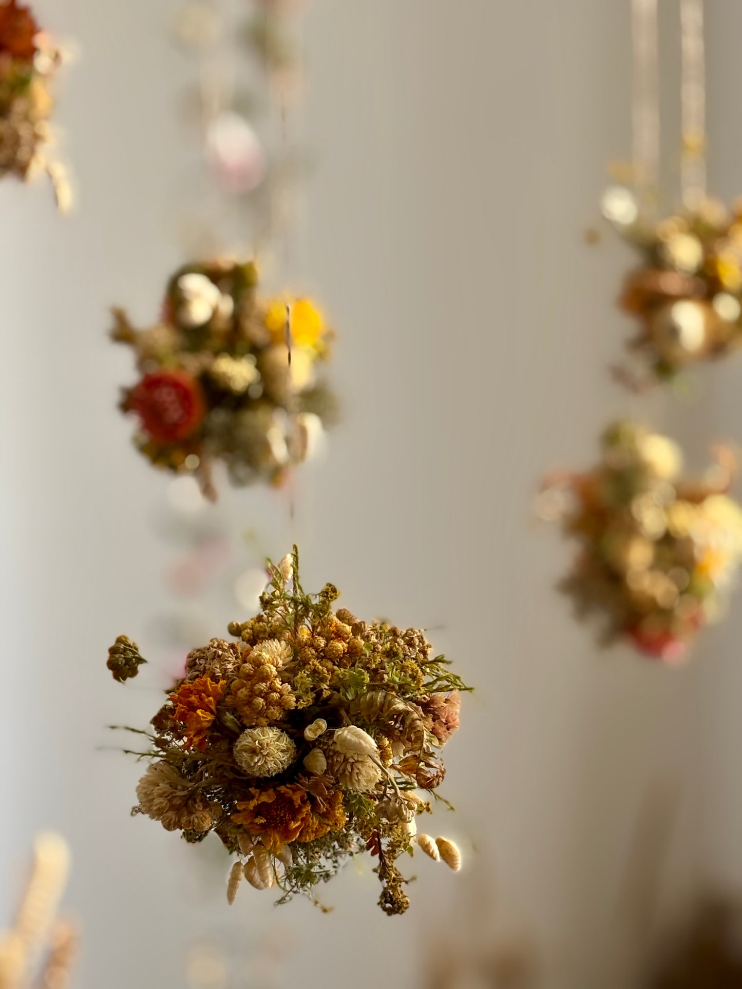 Mini Autumn Flower Clouds - Set of 3