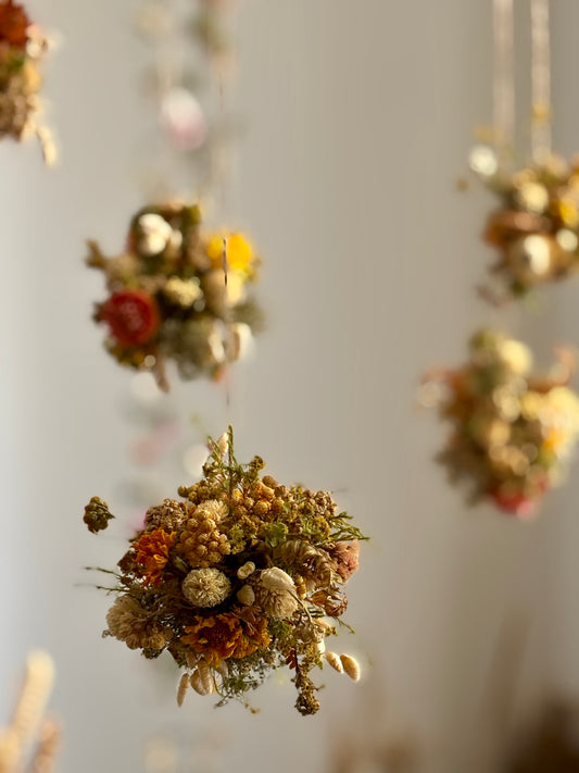 Mini Autumn Flower Clouds - Set of 3